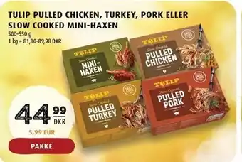 Scandinavian Park Tulip pulled chicken, turket, pork eller slow cooked mini-haxen tilbud