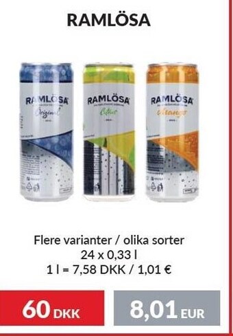 Nielsen's Discount Ramlösa flere varianter tilbud