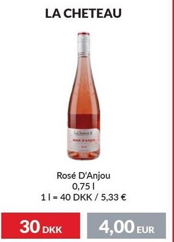 Nielsen's Discount La cheteau rosé d'anjou tilbud