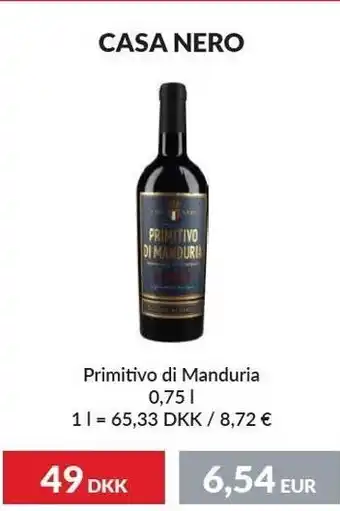 Nielsen's Discount Casa nero primitivo di manduria tilbud