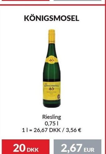 Nielsen's Discount Königsmosel riesling tilbud