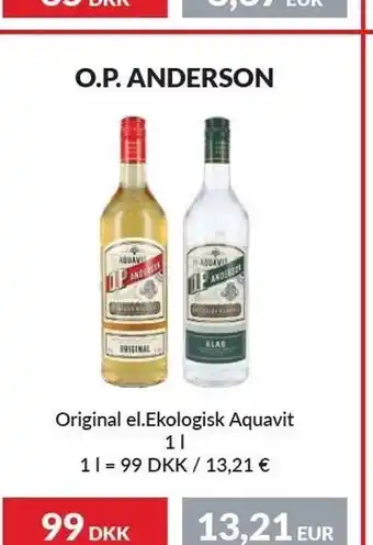 Nielsen's Discount O.p. anderson original el. ekologisk aquavit tilbud