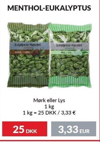 Menthol-eukalyptus mørk el. lys