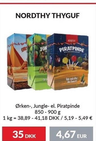 Nielsen's Discount Nordthy thyguf ørken-, jungle- el. piratpinde tilbud