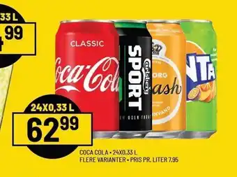 Priss Coca cola 24 x 0,33 l. tilbud