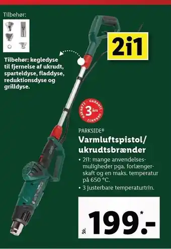 Lidl Parkside varmluftpistol/ukrudtsbrænder tilbud