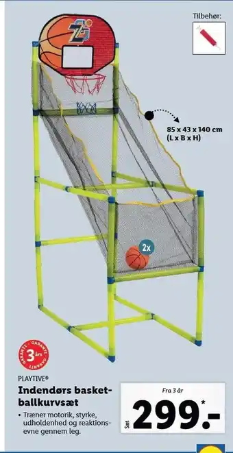 Lidl Playtive indendørs basket-ballkurvsæt tilbud