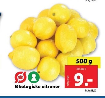 Lidl Økologiske citroner tilbud