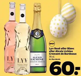 Netto Lyv rose el. blanc el. alexis lichine cremant de bordeaux tilbud