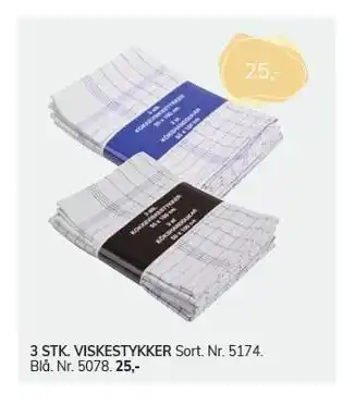 Daells Bolighus 3 stk viskestykker tilbud