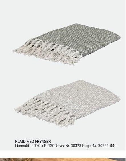 Daells Bolighus Plaid med frynser tilbud