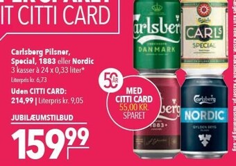 Citti Carlsberg pilsner, special, 1883 eller nordic tilbud