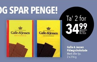 Citti Galle & jessen pålægschokolade tilbud