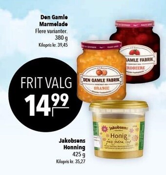 Citti Den gamle marmelade el. jakobsens honning tilbud