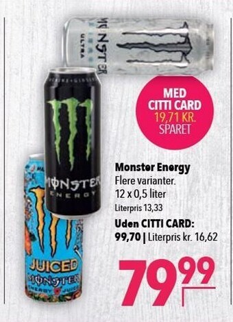 Citti Monster energy tilbud