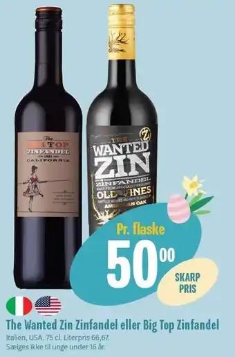 Min Købmand The wanted zin zinfandel el. big top zinfandel tilbud