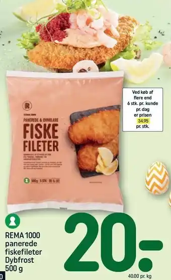 REMA 1000 Remma 1000 panerede fiskefileter tilbud