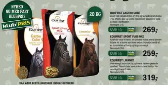 Land & Fritid Equifirst gastro cube, equifirst sport plus mix eller equifirst linamix tilbud