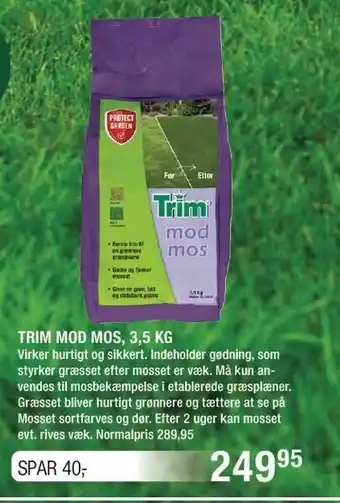 Land & Fritid Trim mod mos, 3,5 kg tilbud