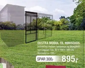 Land & Fritid Ekstra modul til hønsehus tilbud