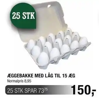 Land & Fritid Æggebakke med låg til 15 æg - 25 stk tilbud