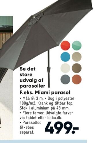 Bilka Ukendt parasol tilbud