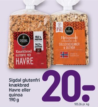 REMA 1000 Sigdal knækbrød tilbud