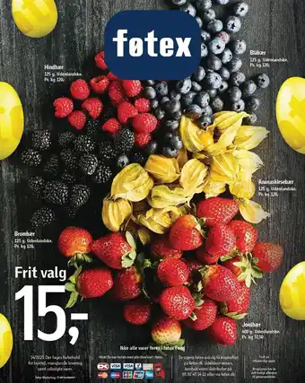 Føtex Hindbær, blåbær, ananaskirsebær, jordbær eller brombær tilbud