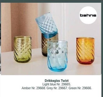 Bahne drikkeglas twist