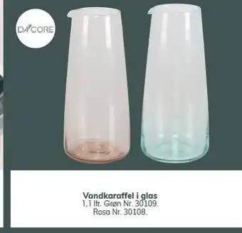 Daells Bolighus Dacore vandkaraffel i glas tilbud