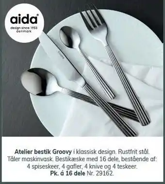 Daells Bolighus Aida atelier bestik groovy tilbud