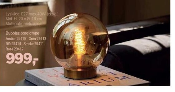 Daells Bolighus Halo design bubbles bordlampe tilbud