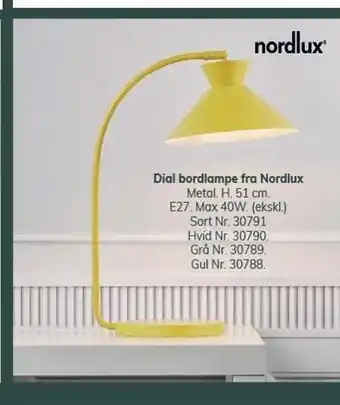Daells Bolighus Dial bordlampe fra nordlux tilbud