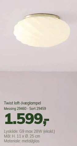 Daells Bolighus Halo design twist loft-/væglampel tilbud