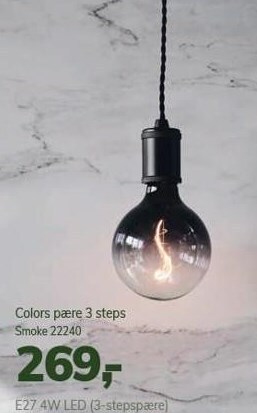 Daells Bolighus Halo design colors pære 3 steps tilbud