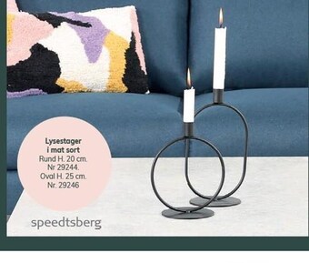 Speedtsberg lysestager i mat sort