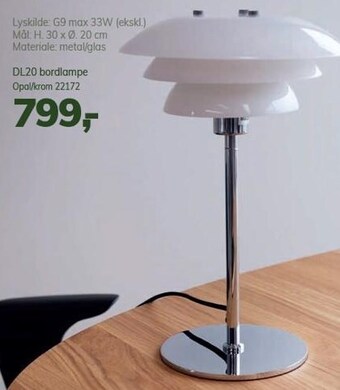 Daells Bolighus Dl20 bordlampe tilbud