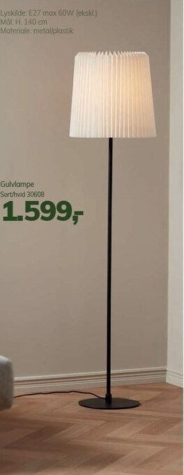 Daells Bolighus Ks 1976 gulvlampe tilbud