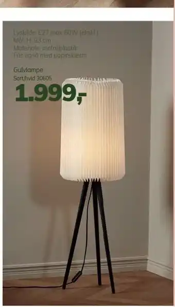 Daells Bolighus Ks 1976 gulvlampe tilbud