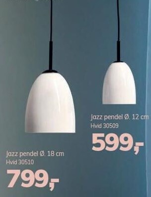 Daells Bolighus Dyberg larsen jazz pendel ø. 12 cm eller ø. 18 cm tilbud