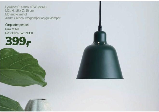 Daells Bolighus Halo design carpenter pendel tilbud