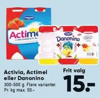 Bilka Avtivia, actimel eller danonino tilbud