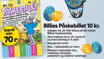 Bilka Billies påskebillet tilbud