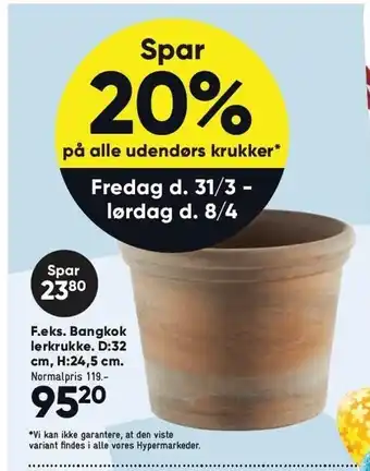 Bilka Udendørs krukker f.eks. bangkok lerkrukke tilbud