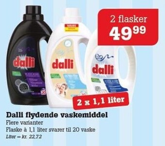 Dall flydende vaskemiddel