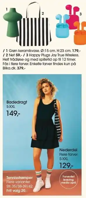 Bilka Badedragt, nederdel eller tennistrømper tilbud
