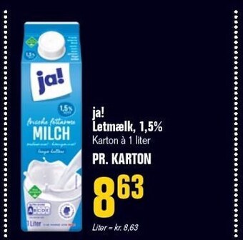 Poetzsch Padborg Ja! letmælk 1,5 % tilbud