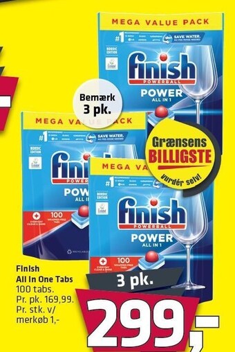 Fleggaard Finish all in one tabs - 3 pk. tilbud