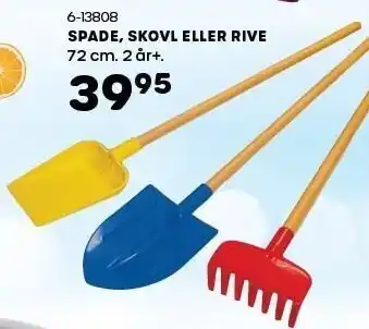 Spade, skovl eller rive