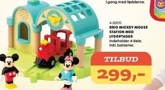 KiDS Coolshop Brio mickey mouse station m lydoptager tilbud